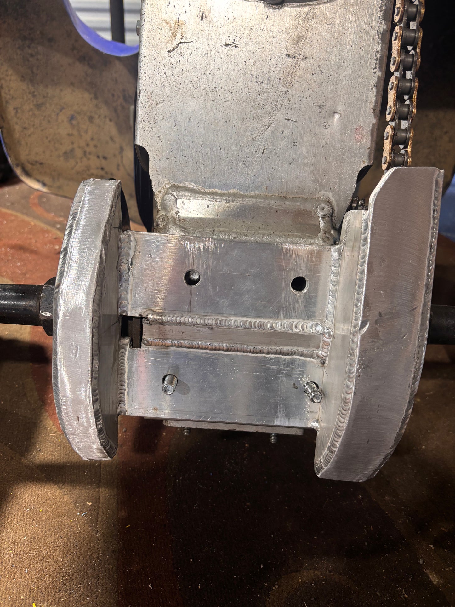 87-92 lt250r swing arm skid plate